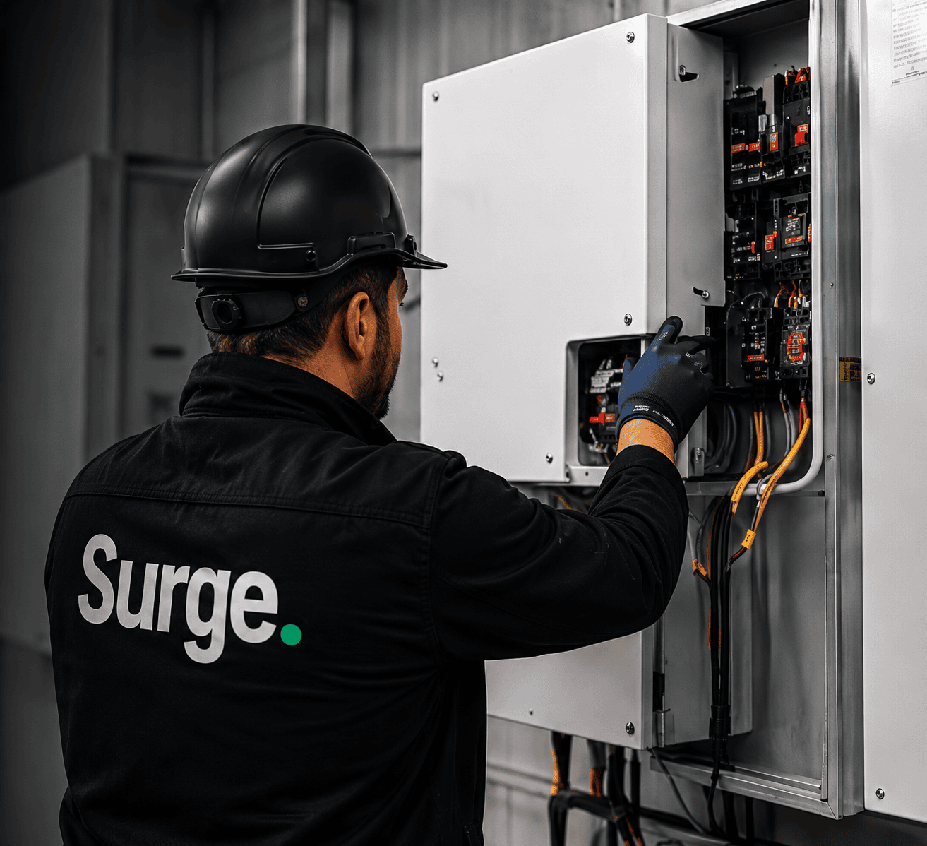 Picture of a diesel generator being compared to Surge Energy.